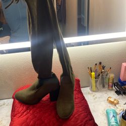 Green Tall Boots