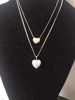 Gold plated heart pendant with chain (big $13 each)(mini $10 each)