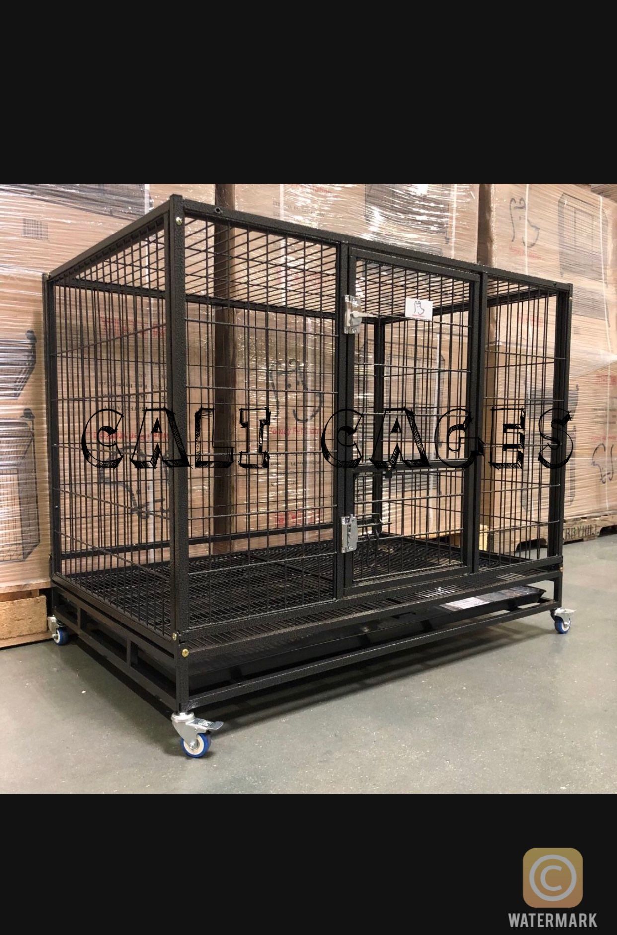 Dog Pet Cage Kennel Size 43” Large Folding New In Box ? 