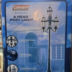 NIB Coleman Outdoor 4 Head Post Lamp