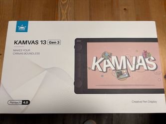 Huion Kamvas 13 Gen 3 Drawing Tablet Bundle - Like New (In Box + Stand & Case)