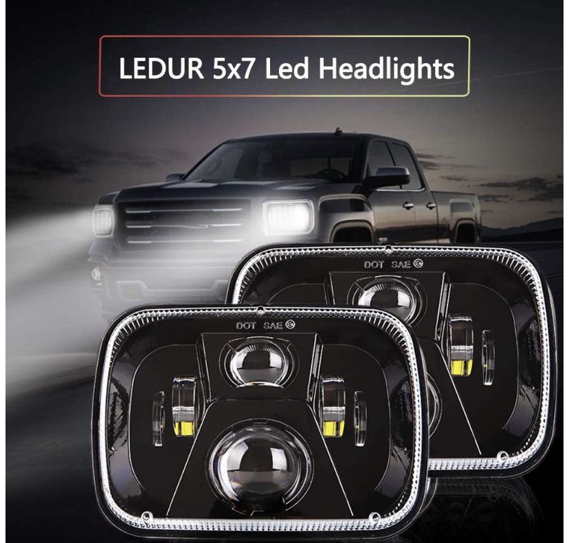 LEDUR 5x7 Led Headlights Brand New