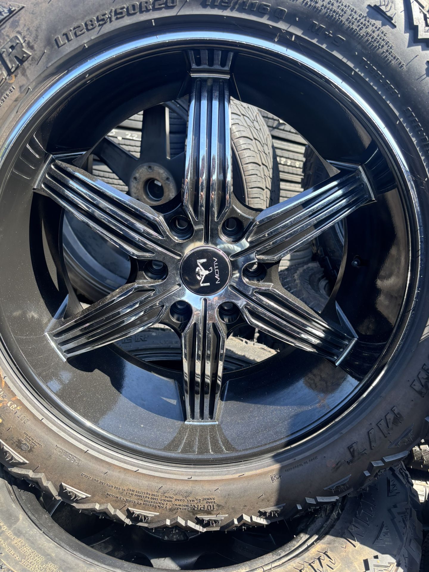 20” WHEELS AND TIRES.  6x135.   MUD TERRAIN.