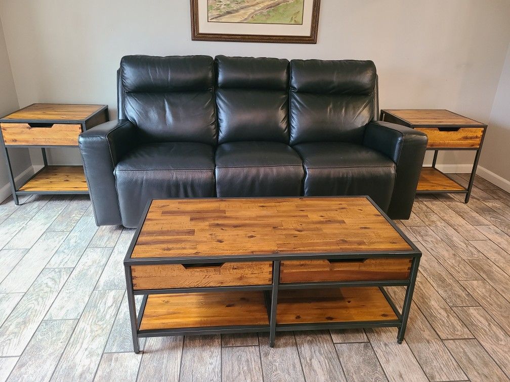 2 Side Tables & Coffee Table Set