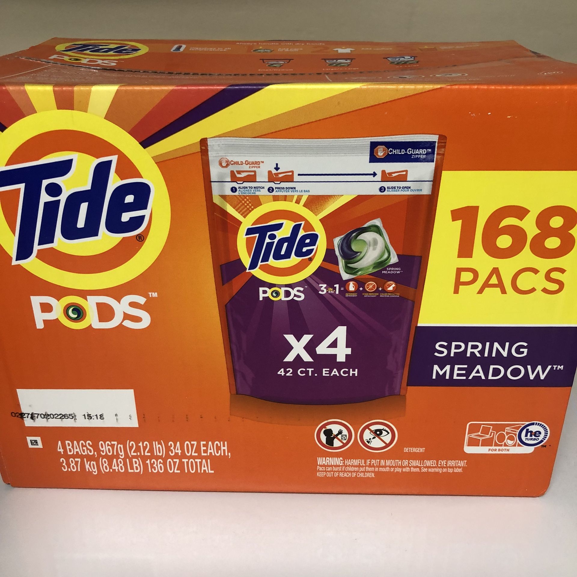Tide Laundry Detergent Pods Box Of 168 Pods New