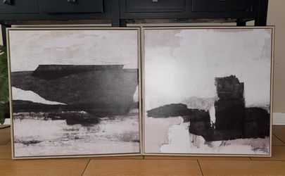 Set of 2 Framed Canvas Art
