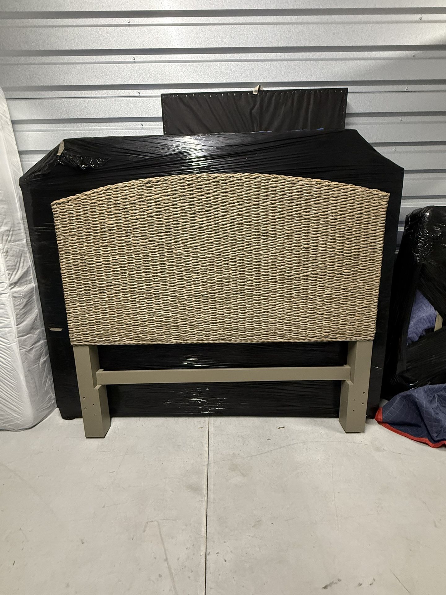 Queen Wicker Headboard And Frame