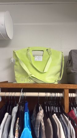 New Beis travel luggage tote lime
