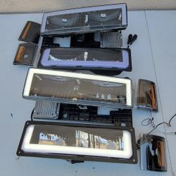 88-98 Gmc Chevy CK LED DRL Headlights Luces Micas Calaveras Faros Faroles Focos Chevy Headlamps Obs