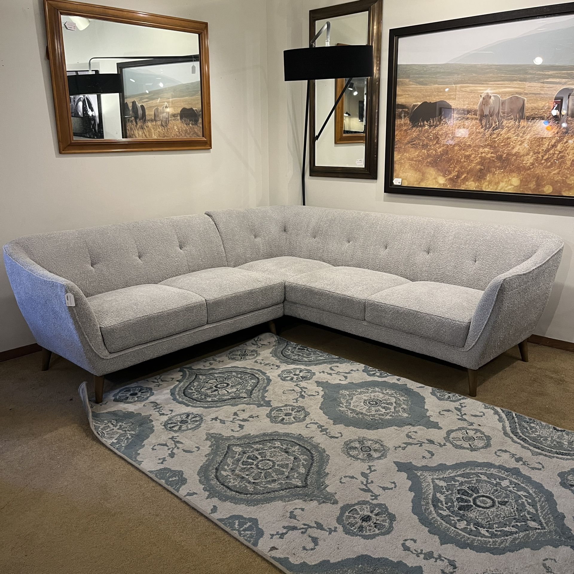 Glasgow Grey Curved Sectional