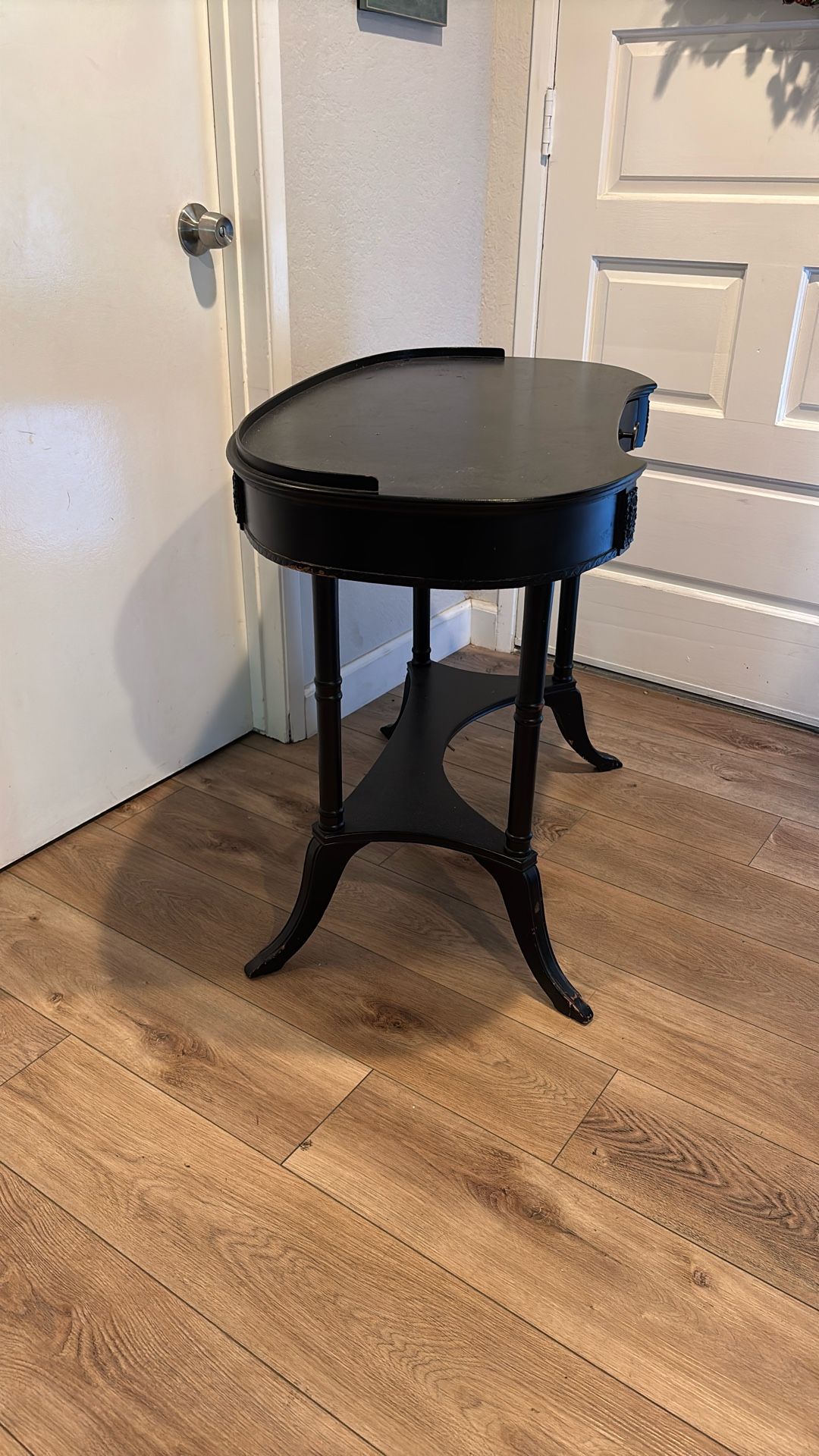 Free Black Wood Desk End Table Vanity