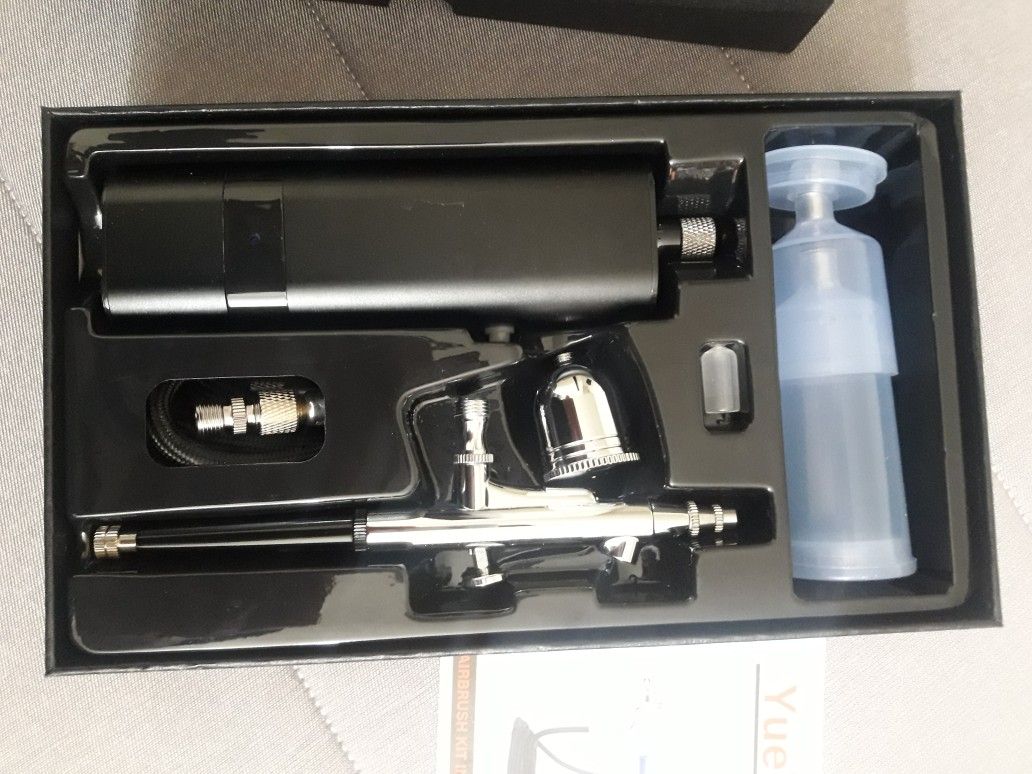 New Portable Airbrush Kit With Compressor And Rechargable Battery 32psi Usb