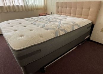 Queen Size Bed Frame- Mattress