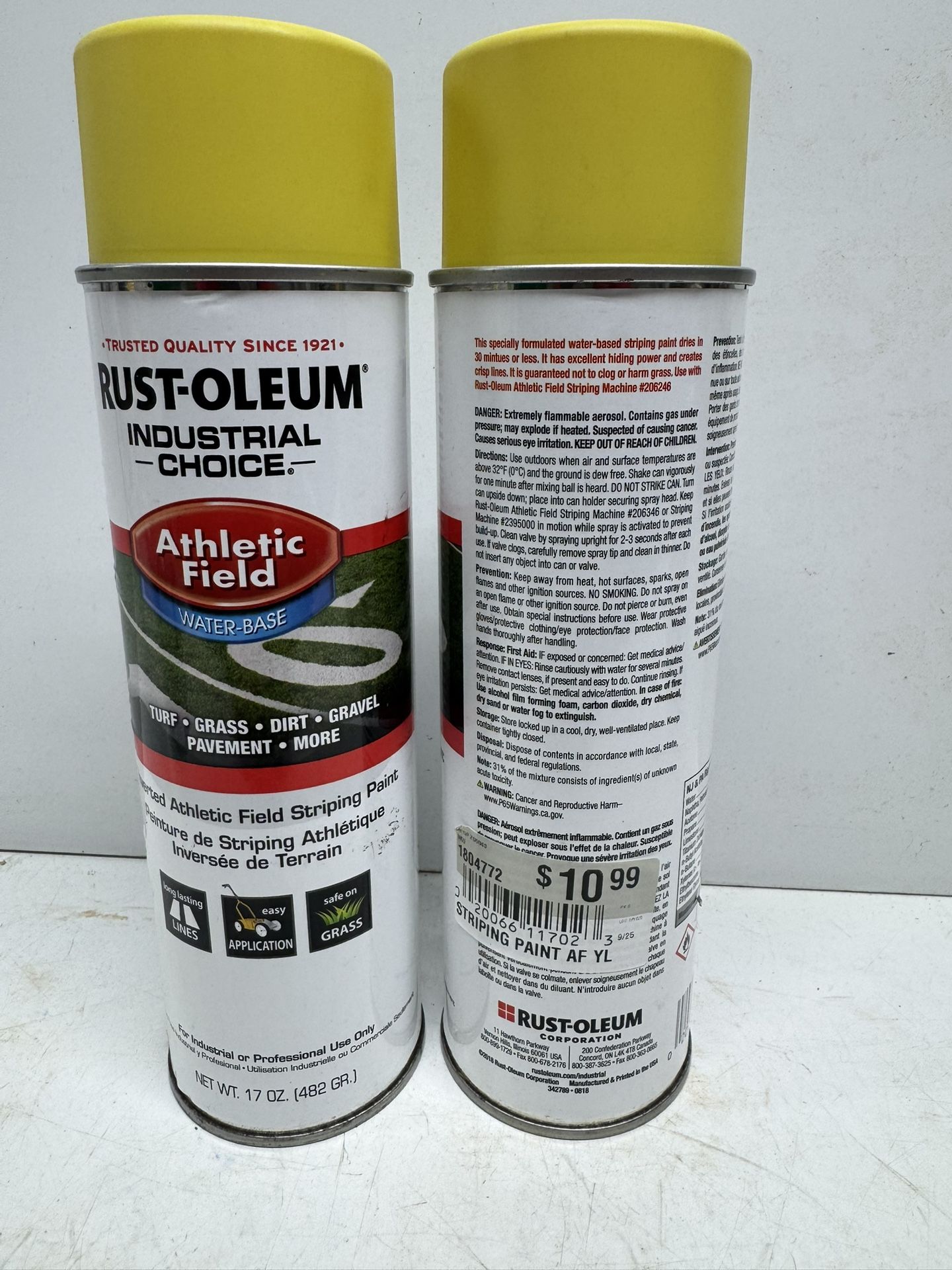 (2) Rust Oleum Field Striping Paint 17oz. $10 Takes Both. Must Pick Up