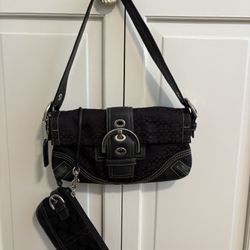 Coach Black bag with Wristlet