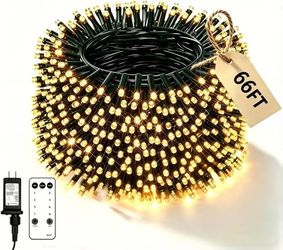 Brand new 66ft 200 LED Warm White Christmas Fairy String Lights