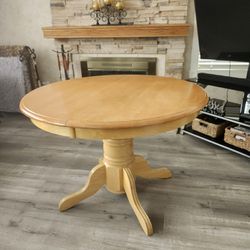 Wood Pedestal Dining Table