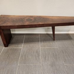 Solid Walnut Coffee Table Mid Century Style 