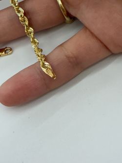 10KT Real Gold Rope Bracelet