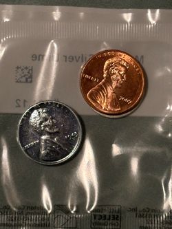 1943 Steel Wheat Penny incredible condition.