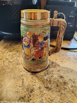 Vintage Ceramic Beer Stein (missing lid)