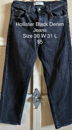 Hollister Black Denim Jeans Size 30 W 31 L