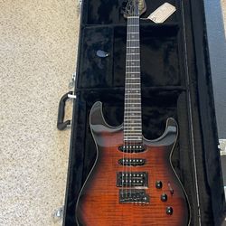 New-Fesley 24 fret guitar w/ hardshell cash 