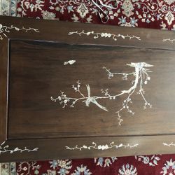 Rosewood Coffee Table With Mother Of Pearl Inlay