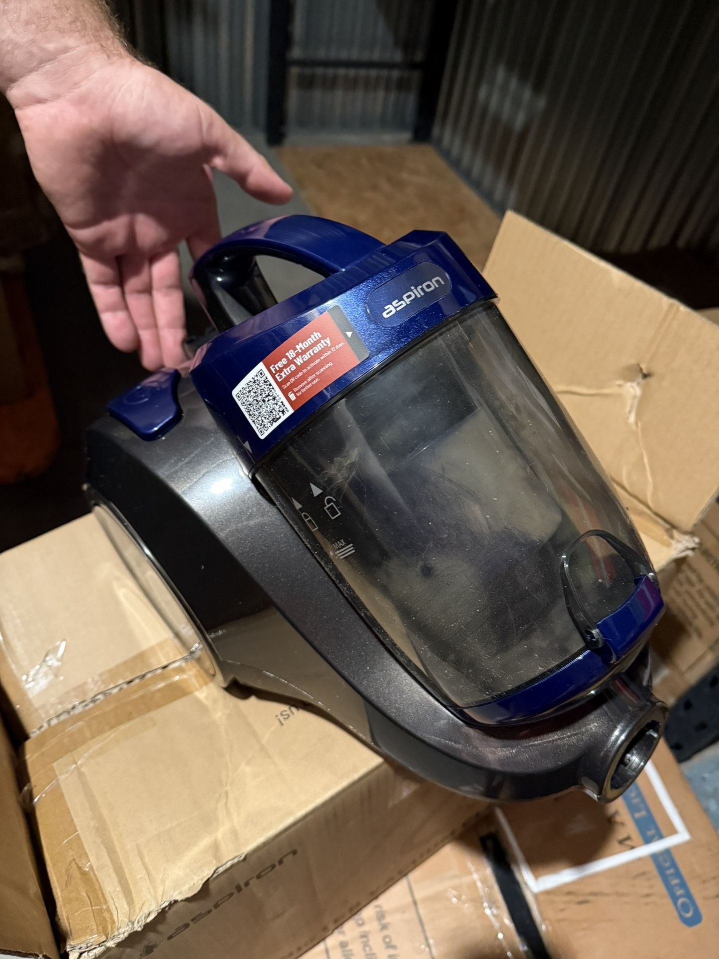 Aspiron Canister Vacuum Cleaner CA034, 2.1QT Dust Cup, Corded Vacuum Cleaner
