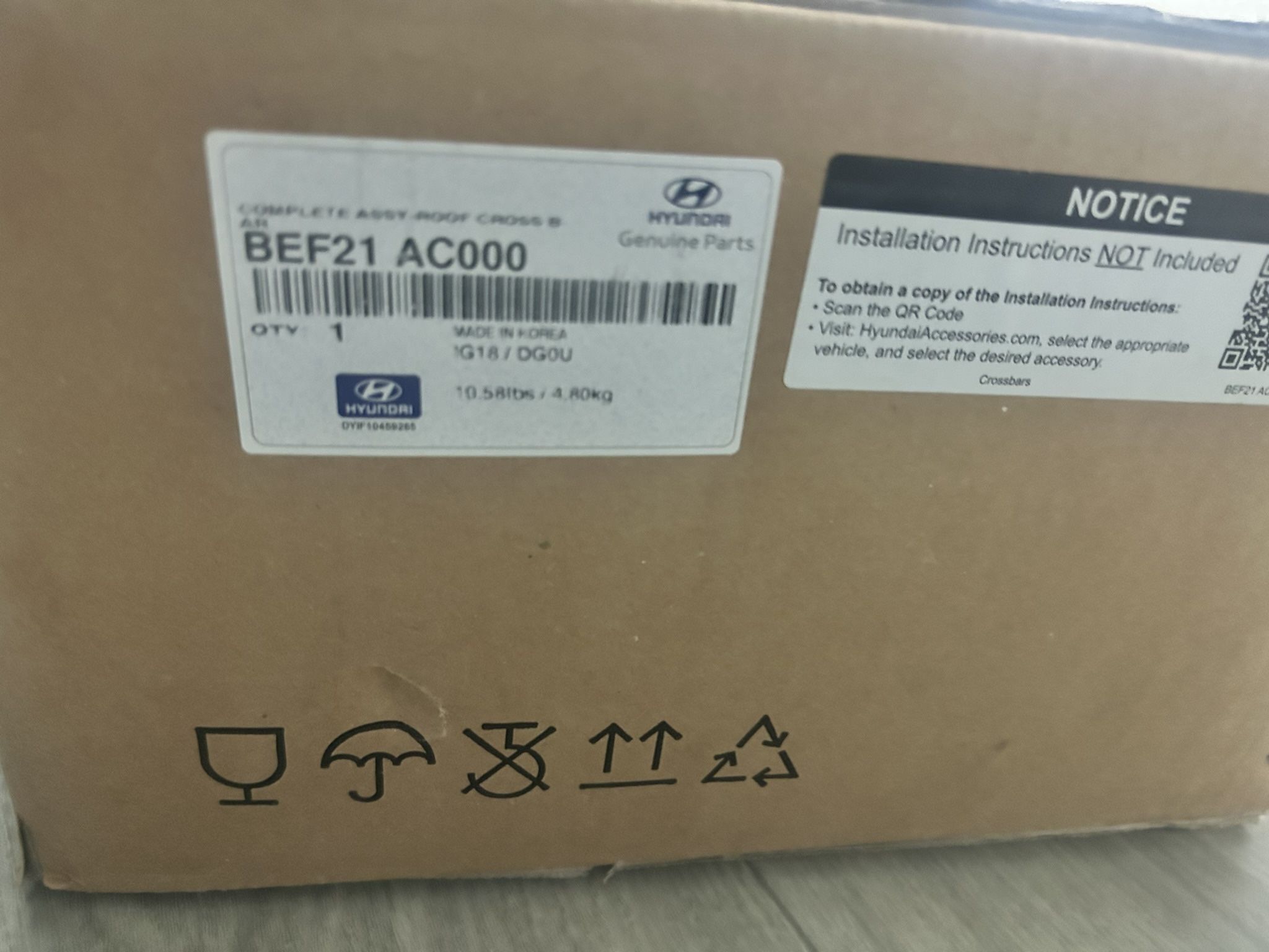 Cross Bar Hyundai Kona Black