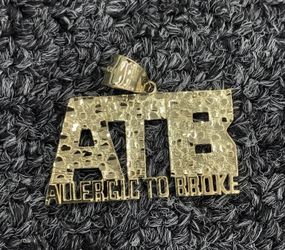 Allergic To Broke 10k Real gold pendent
