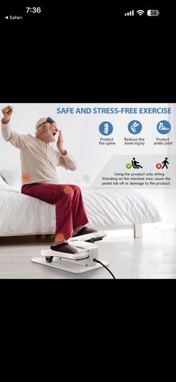 Under Desk Elliptical Machine, Electric Ellipse Leg Exerciser While Sitting for Seniors Adults, Quiet & Portable Electric Seated Pedal Exerciser with 