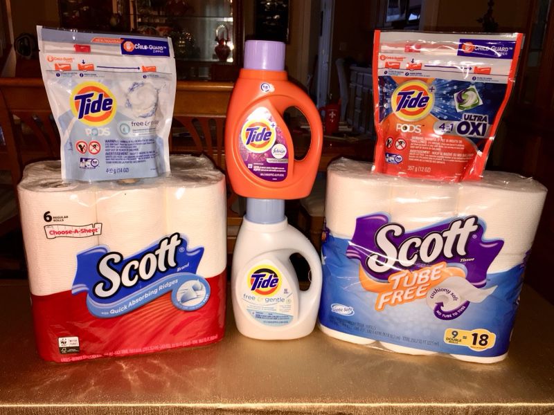 Scott Paper Products & Tide Laundry Detergent Bundle