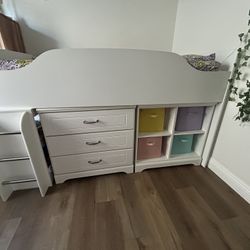 Twin Bed with Storage and Dresser 