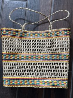 brand new handmade straw bag