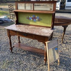 Antique Wash Bar Table 