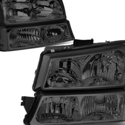 03-06 Chevy Silverado Smoke Clear Headlights Parking Lights