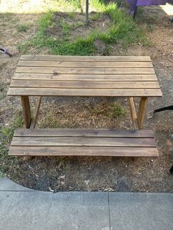 Wooden Outdoor Picnic Kids Table with Bench