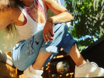 Vintage 1980’s Small Drawstring Denim Pants 👖