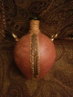 Vintage Leather Wrapped Bottle
