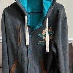 Adult Size L Miami Dolphins Reversible Jacket just $20 