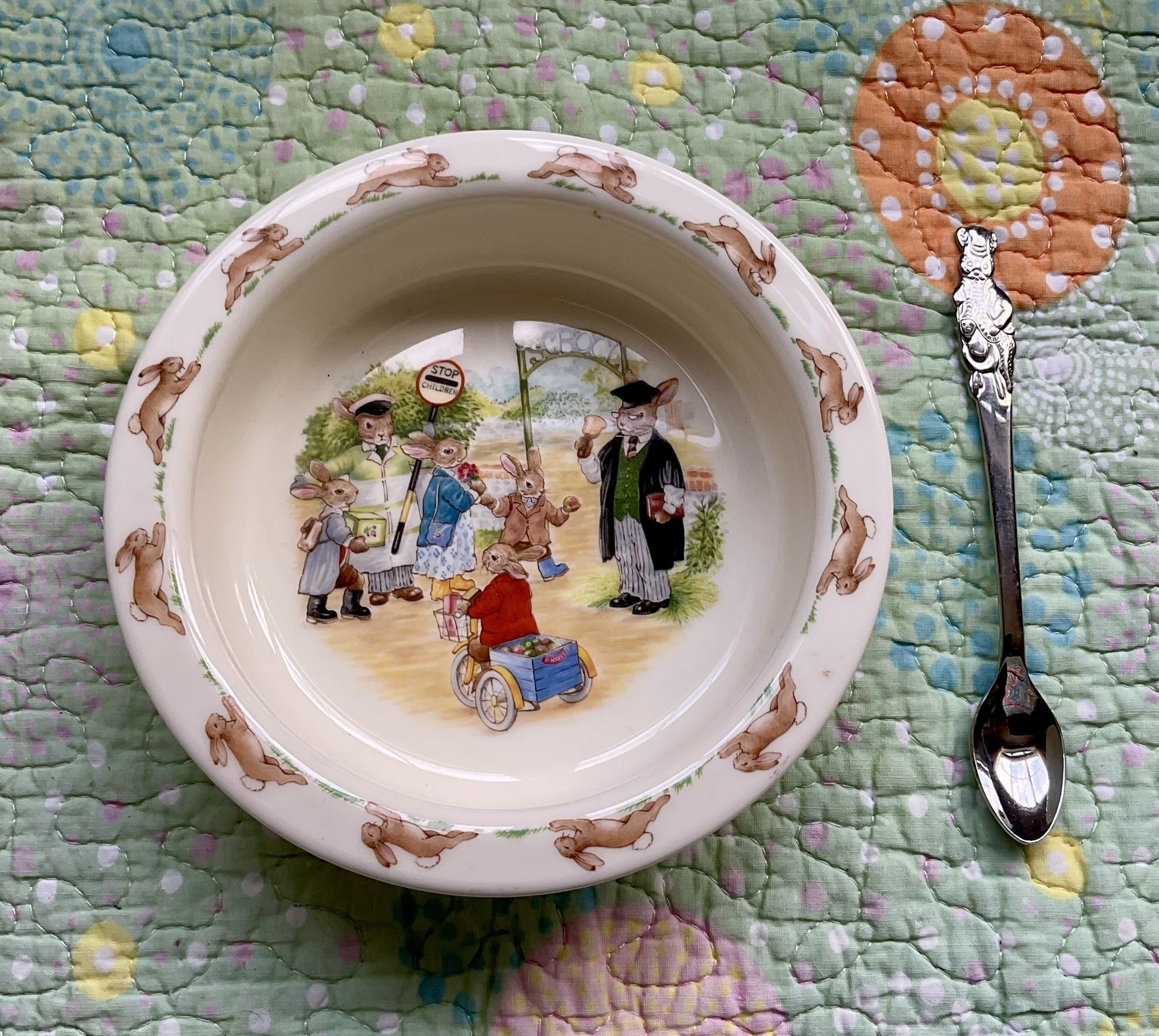 Bunnykins Babies Ceramic Bowl With Spoon Set