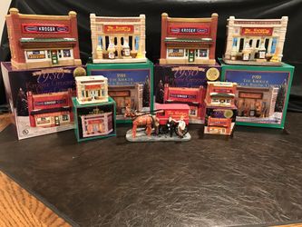 Nostalgic porcelain replicas of Kroger stores