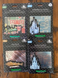 Lot Of 4 Disney Metal Earth Model Kits New