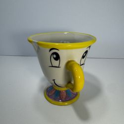 Cute Chip Face Mug Yellow Handle Footed Cup R Squared Zrike (contact info removed) 