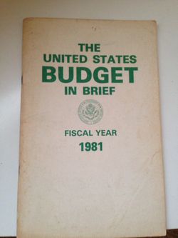 UNITED STATES BUDGET IN BRIEF BOOKLET 1981