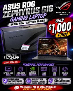 🔥 ASUS ROG Zephyrus G16 Gaming Laptop – BRAND NEW SEALED –
