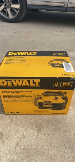 DEWALT20V MAX 2 Gal.​ Cordless/​Corded Wet/​Dry Vacuum