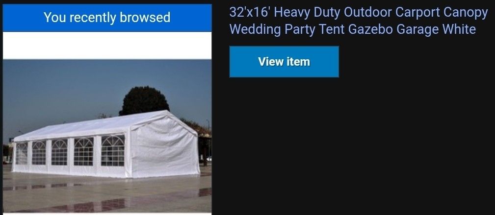 32"X16" Heavy Duty Outdoor Carport Canopy Weddings Party Tent