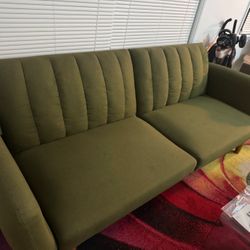 Green Recliner Sofa Modern Futon, Olive